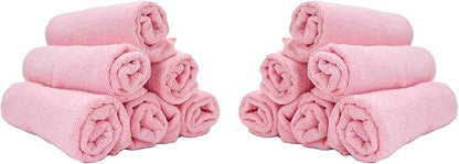 Arkwright Microfiber Gym Towel - (Pack of 12) Soft Lightweight Quick Dry Hotel Quality Hand Towels, Sweat Absorbent, Perfect for Workout, Yoga, Spa, Bathroom, 15 x 24 in, Pink