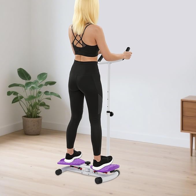 Waist Twister Machine Exercise, Adjustable Ab Twist Board Resistance Bands & Handrails, Ab Workout Machine for Home Gym, Core Strength Training Equipment with 330 lbs Weight Capacity