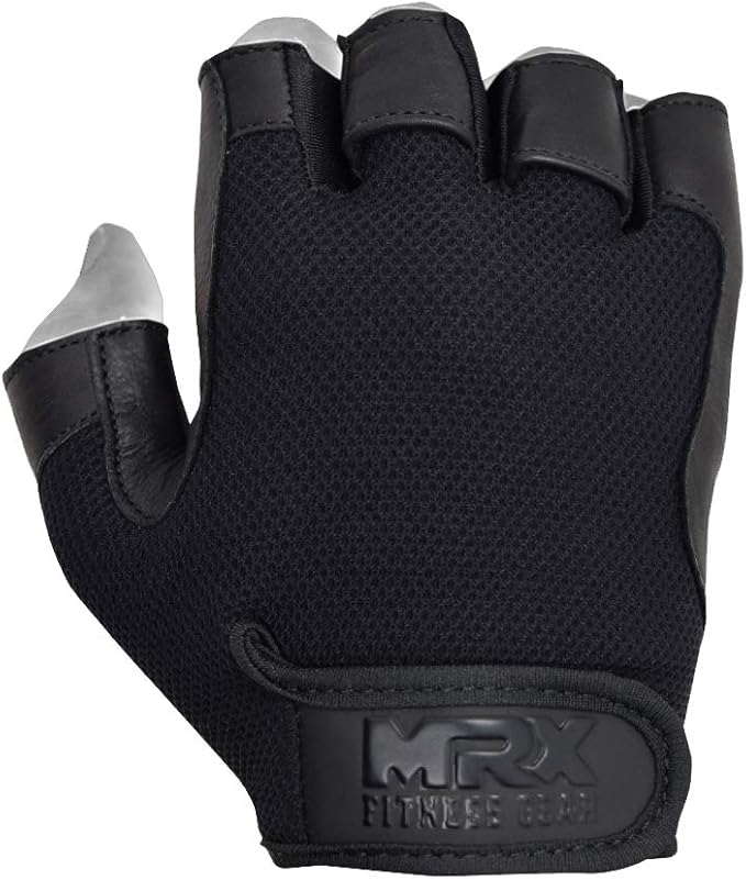 Weightlifting Gloves Leather Palm Grip Half Finger Body Building Gym Glove for Exercise Training Fitness Workout Men Women Lifts Made Spandex Materials, Including Genuine Amara Leather
