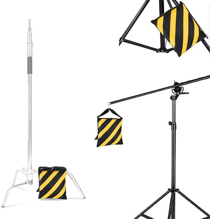 Fasmov Heavy Duty Photographic Sandbag Studio Video Sand Bag for Light Stands, Boom Stand, Tripod ,Pack of 4