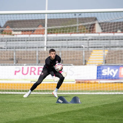 FORZA Goalkeeper Training Deflection Ramp | Durable Rubber Ball Deflector for Soccer- Ideal for GK Reactions, Reflex Training, and Shot Stopping Practice - Two Styles for Varied Training