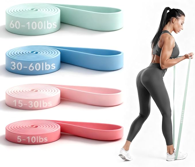 HAPBEAR Pull Up Assistance Bands - Pull Up Bands - Resistance Bands - Exercise Bands Resistance Bands Set - Workout Bands for Working Out, Stretching, Muscle Training