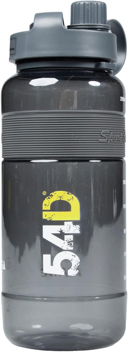 54D SPORTS WATER BOTTLE, Half Gallon Water Bottle with Time Marker, Motivational Water Bottle with Straw, for Fitness and Outdoor Activities