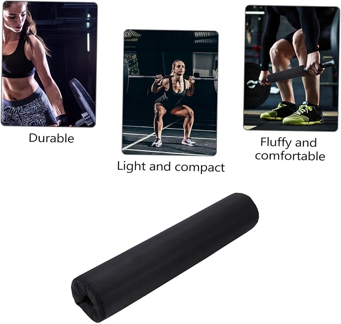Happyyami Sponge Barbell Pad Weightlifting Neck Protector Non Slip Shoulder Cushion for Squats Hip Thrusts Lightweight Comfortable Gym Training Support