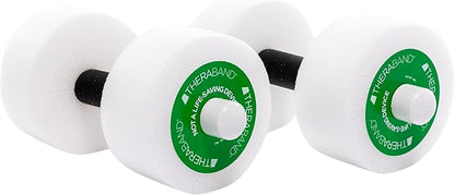 THERABAND Water Weights, Aquatic Dumbbells for Pool Fitness, 2 Foam Weights with Padded Grip for Water Aerobics, Therapy, Workouts, Pool Exercise Equipment, Aqua Training