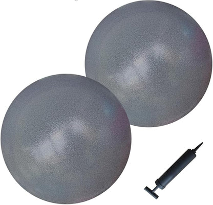 AppleRound Exercise Ball with Pump, 9-Inch Small for Pilates, Yoga, Core Stability - Choose: [Pack of 1 Ball + 1 Pump] or [Pack of 2 Balls + 1 Pump]