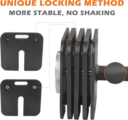 IFAST Adjustable Dumbbells 50LB Single Square Dumbbell 9 in 1 Free Weights for Multiweight Options Quick-Lock Adjustable Dumbbell Sets with Anti-Slip Steel Handle for Full-Body Home Gym Workouts