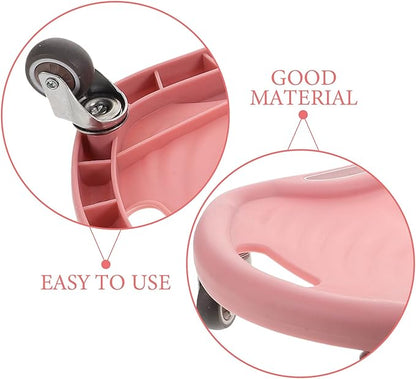 Ciieeo Ab Roller Wheel 4-wheel Silent Abdominal Trainer with Knee Pad, Portable Core Exercise Equipment for Home and Travel Ab Workout