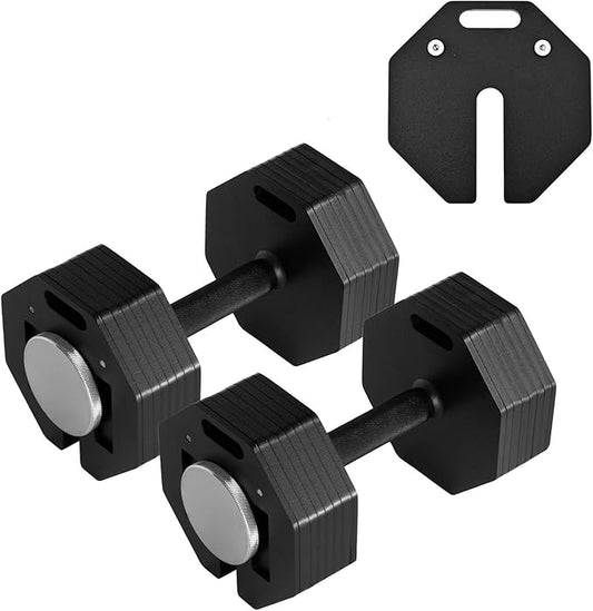 Adjustable Dumbbell Sets, Each 50/80/90/110/120LB Pairs Durable Steel Build, Free Weights Dumbbells Set of 2 with Anti-slip Handle, For Full Body Home Gym Workout Home Strength Training Equipment 50/80/90/110/120LBSX2
