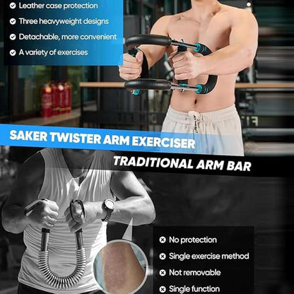 Twister Arm Trainer - Adjustable 3-Resistance Levels Chest,Arm,Shoulders,Backs,Inner Thigh Workout Equipment for Men&Women,Home Gym Strength Trainer with Anti,Fitness Equipment for Strength Training.