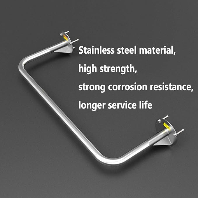 Wall-mounted Fitness Horizontal Bar, Home Safety Pull-up Bar, Upper Body Muscle Training Bar, Multi-purpose Sports Equipment, Safe Load 300kg, Length 100cm (Stainless Steel)