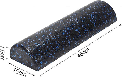 SM SunniMix Half Round Foam Roller Half Roller Foam Multifunctional Gym 18inch Length Massage Column Roller