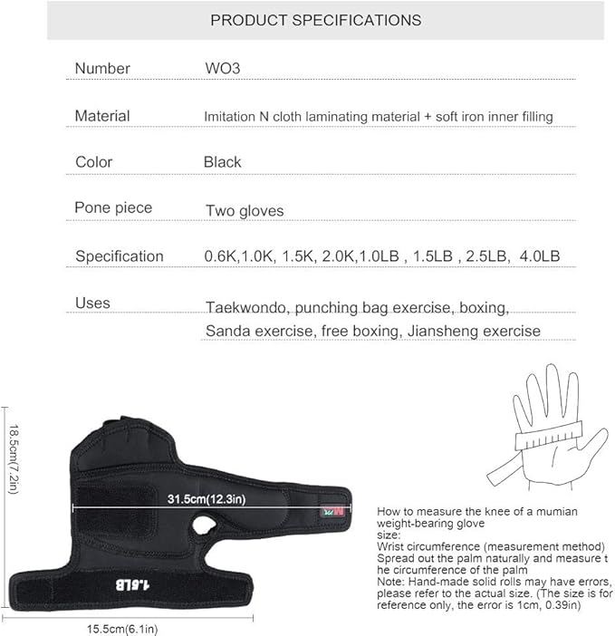 Weighted Boxing Gloves , Fitness Soft Silica Gel Gloves Sandbag Weight Bearing Training Gloves with Wrist Support for Gym Boxing, Cross Training Set of 2 Training Weight Gloves for Cardio Workouts Exercise Kick Boxing MMA Aerobics