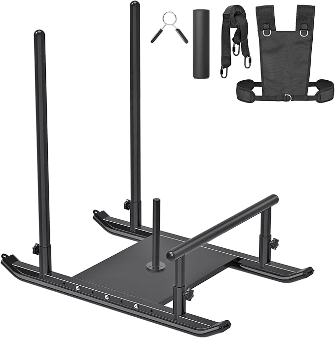 Kipika Weight Sled, Workout Sled, Fitness Strength Training Sled, Speed Training Sled for Athletic Exercise, Speed Improvement, Easily Through Obstacles, Suitable for 1" & 2" Weight Plate