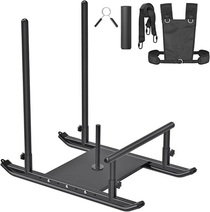 Kipika Weight Sled, Workout Sled, Fitness Strength Training Sled, Speed Training Sled for Athletic Exercise, Speed Improvement, Easily Through Obstacles, Suitable for 1" & 2" Weight Plate