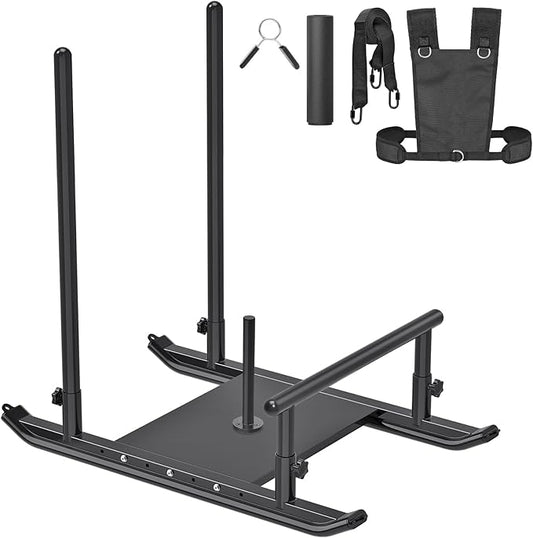 Kipika Weight Sled, Workout Sled, Fitness Strength Training Sled, Speed Training Sled for Athletic Exercise, Speed Improvement, Easily Through Obstacles, Suitable for 1" & 2" Weight Plate