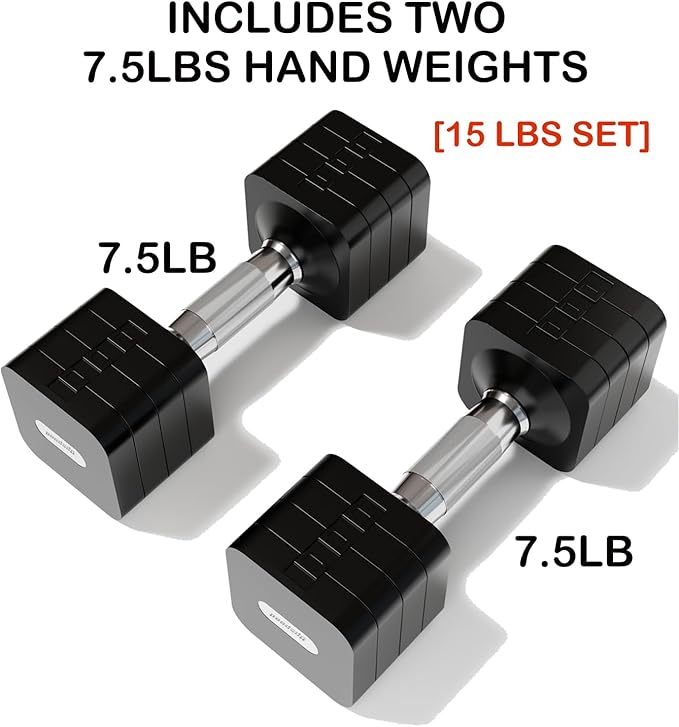 15LB 20LB 30LB 40LB 50LB Adjustable Dumbbell Set Free Weights Dumbbells Set for Women Men Hand Weights Sets Adjust Dumbbell Weight Sets for Home Gym Exercise Workout Strength Training Equipments