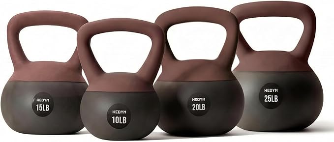 WeGym Soft Kettlebells with Cushioned Impact-Resistant Base and Anti-Slip, Wide-Grip Handle for Home Workouts, Weightlifting, and Full Body Strength Training