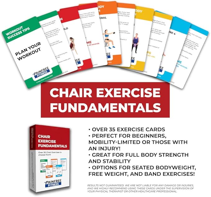 Exercise Flash Cards - Workout Cards Deck - Exercise Cards for Home Workouts Women & Men