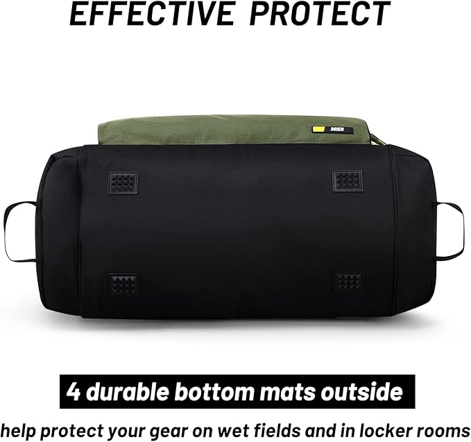 MIER Large Gym Bag for Men Sports Duffle Bag with Shoe Compartment 60L Lightweight Duffel Bags for Workout Fitness Travel, Blue