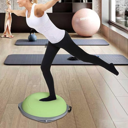 workout equipment for home，boso balancing ball，half ball balance trainer，core training equipment， 27.5 inch Yoga Exercise Ball for Home Gym Core Training Anti-Skid Surface (Green Heart-27.5'')