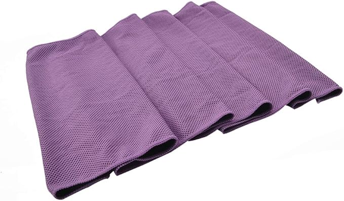 Sports Towel for Instant Cooling Relief Microfiber Towels for Golf Workout Swimming Gym Yoga Travel Camping Fitness 40"x12" Sweat Towel (Purple 2 Pack)