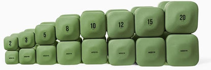 WeGym SafeGrip Square Dumbbells with Anti Slip Handles, Aesthetic Free Weights for Home Workouts, Stable Design Prevents Rolling during Floor Exercises - Set