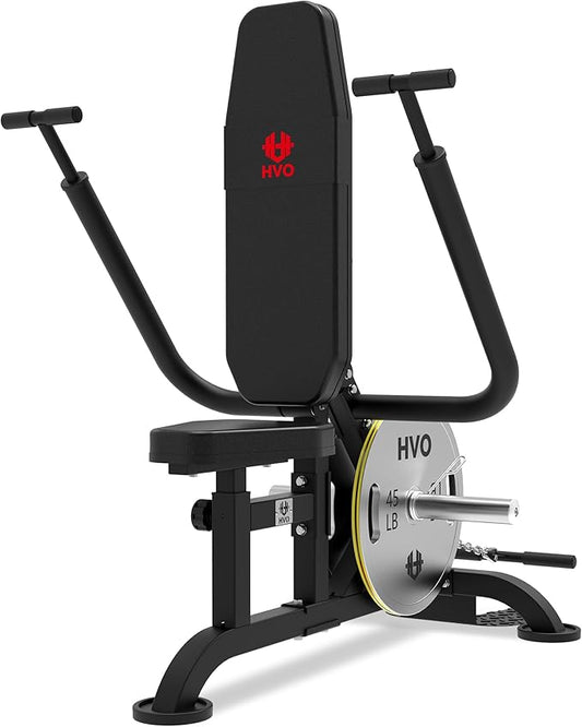HVO Seated Dip Machine Tricep: Dip Machine Exercise for Biceps Plate Loaded Home Gym Strength Training Equipment