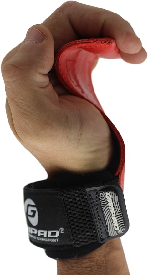 Gripad PRO Weight Lifting Gloves | Heavy Duty Straps | Alternative Power Lifting Hooks | Best for Deadlifts | Adjustable Neoprene Padded Wrist Wraps Support Bodybuilding