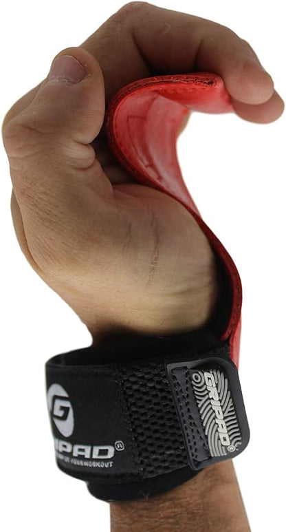 Gripad PRO Weight Lifting Gloves | Heavy Duty Straps | Alternative Power Lifting Hooks | Best for Deadlifts | Adjustable Neoprene Padded Wrist Wraps Support Bodybuilding
