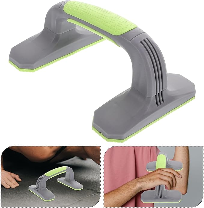 Toyvian 2Pcs Portable Push Up Bars for Home Workout Non-slip Plastic Pushup Handles with Stable Grip for Multifunctional Fitness Training Including Situps and Squats Lightweight Exercise