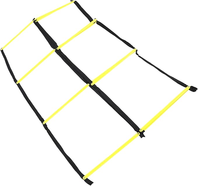 Milisten Agility Ladder Football Speed Ladder for Footwork with Foldable Soft Material Yellow Suitable for Soccer and Athletic Workout