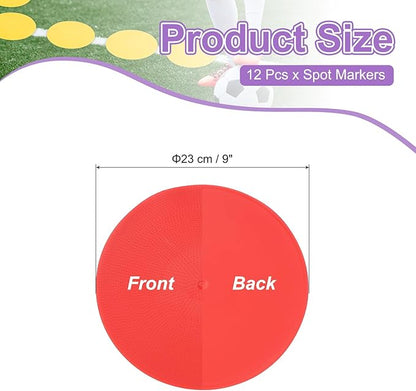 PATIKIL Spot Markers Non-Slip Floor Dots Agility Markers Flat Field Cones Poly Dots