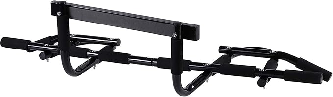 HolaHatha Heavy Duty Door Way Pull Up Bar Chin Up Dip Station for Multiuse Doorway Portable Home Fitness Gym Workout to Build Upper Body Strength