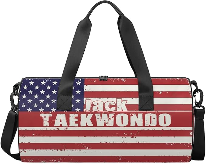 Personalized-Martial-Arts-Gear-Bag for Karate Teakwondo, Custom Jiujitsu Bag for Boys, Karate Teakwondo Bag for Gear Waterproof Lightweight Large USA