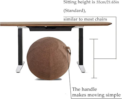Yoga Ball Cover - Pilates Exercise Yoga Ball Cover, Anti Scratch Exercise Ball Cover with Handle for 55/65/75cm Birthing Ball, Stability Ball, Balance Ball (Without Ball)
