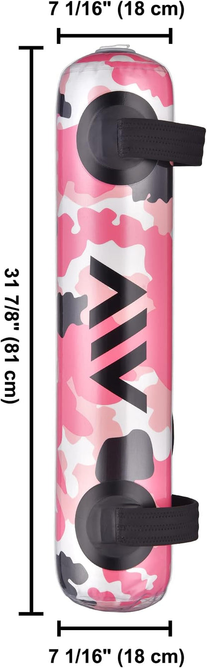 AW Foldable Adjustable Aqua Bag Exercise Water Weight Portable Strength Training Home Gym Workout Cardio Sport Fitness,Camouflage Gray,Pink,Gray