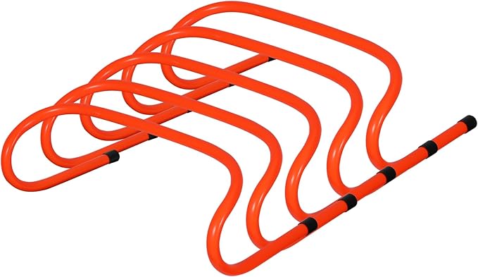 Lineslife Adjustable Agility Hurdles,4 Height Speed Training Hurdles, Portable Speed Training Equipment with Carry Bag for for Athletes,Kids,Soccer,Basketball