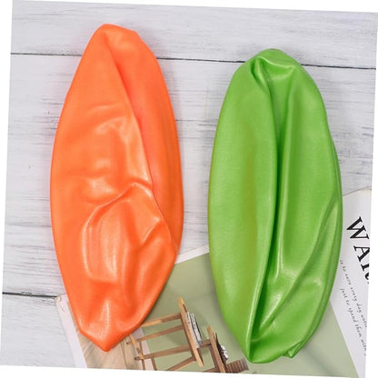 GALPADA 2pcs Anti-Burst Thickened PVC Yoga Ball Mini Balancing Stability Trainer Exercise Pilates Fitness Balls for Home Gym Workout (15-35cm Random Size, Orange and Green)