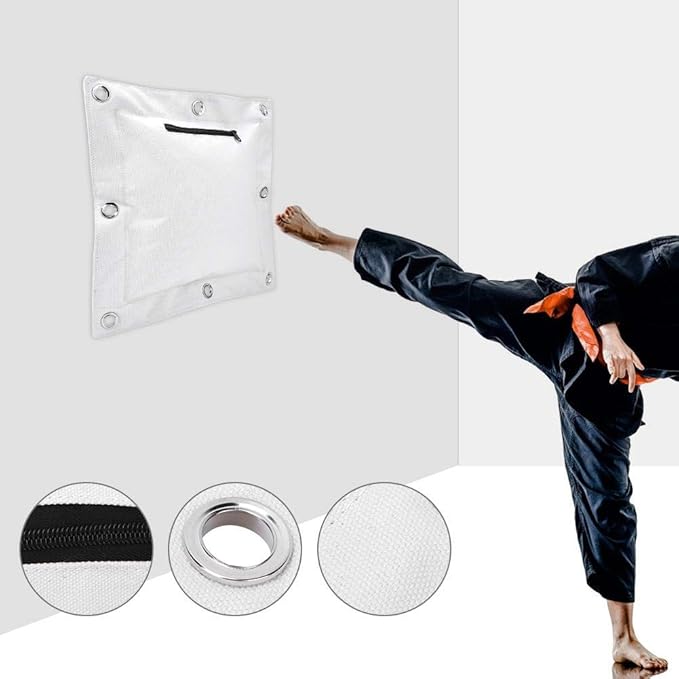 Alomejor Wall Mounted Punching Bag,Adjustable Zipper Access,Compact Empty Sand Bag for Martial Arts Training Home Gym Fitness Enthusiasts Boxing Practice Cardio Workout