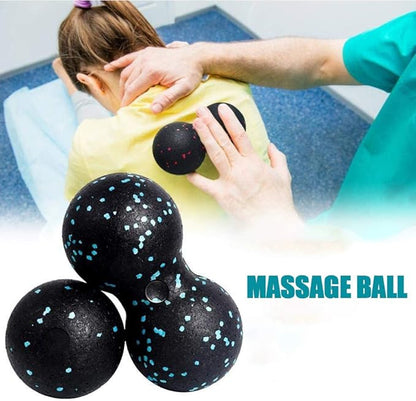Peanut Massage Ball - After Exercise Fascia Ball Set Training Deep Tissue Massage Ball Kit Lacrosse Ball Muscle Roller for Acupressure Plantar Fasciitis Reflexology Massage