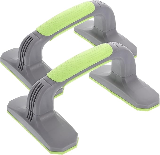 Toyvian 2Pcs Portable Push Up Bars for Home Workout Non-slip Plastic Pushup Handles with Stable Grip for Multifunctional Fitness Training Including Situps and Squats Lightweight Exercise