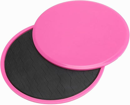 Core Sliders for Full Body Workout, Dual Sided Discs, Compact 7 Inch Round Black - Portable Design, Multi Surface Use, Ideal for Home and Gym Exercise