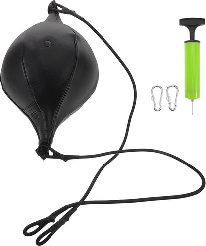Milisten Double End Boxing Speed Bag Pu Reflex Training Ball with Rope Set for Hand-Eye Coordination Boxing Fitness Home Gym Reaction and Speed Training Equipment