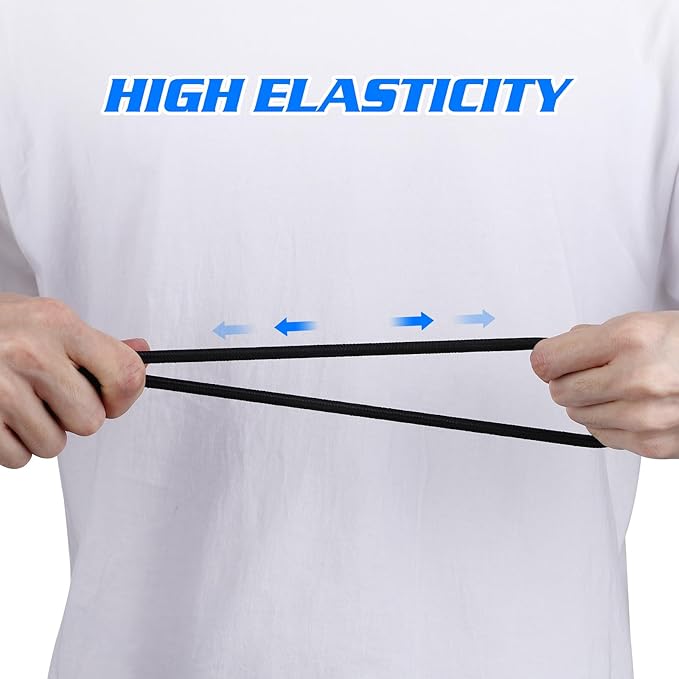 IMIKEYA Resistance Bands: 1 Pair Stepper Resistance Band Fitness Exercise Bands with Handles Fitness Bands Pull Ropes Exercising Bands Resistance Bands for Workout Strength Training at Home, Black