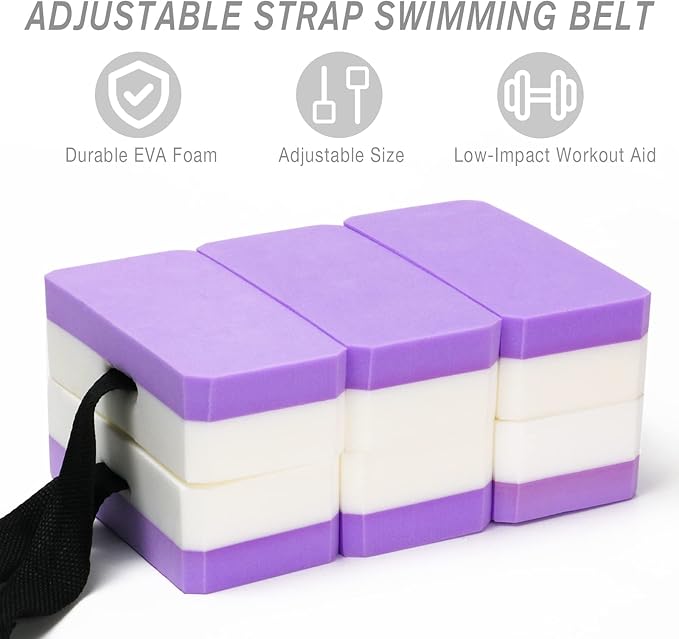 NEAGLORY 5 Pieces Water Aerobics Set, Aquatic Exercise Set Pool Fitness Equipment with Foam Dumbbell, Swim Kickboard, Pull Buoy, Aquatic Swim Belt for Water Workout