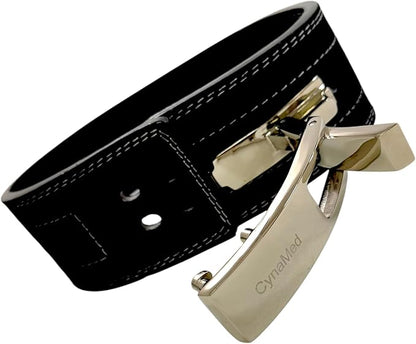 Black Weight Lifting Belt with Ajustable Buckle, 4" Wide & 10mm Thickness | for Powerlifting and Gym (1 Count)