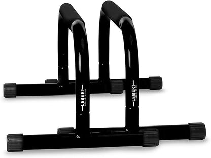 Lebert Fitness Parallette Push Up Bars Dip Station Stand - Perfect for Home and Garage Gym Exercise Equipment - Gymnastics, Calisthenics, Strength Training Parallel Bars for Men and Women