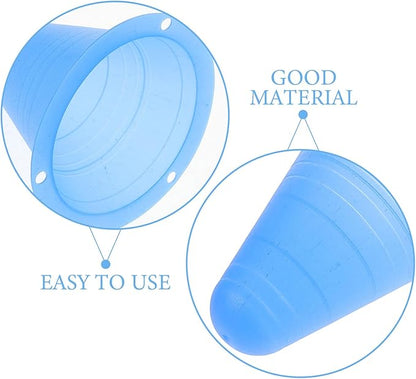 12pcs Rolling Training Cones Sports Agility Mini Cones Set Plastic Soccer Equipment for Skating Drills Outdoor Activity Field Markers