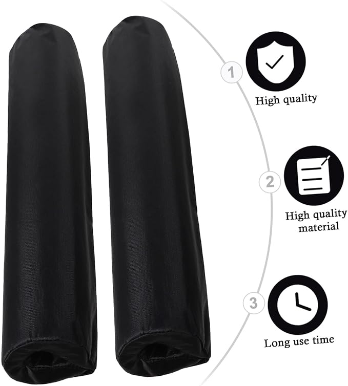 Kisangel 2pcs Thick Barbell Pad Squat Cushion with Neck and Shoulder Protection Ergonomic Weightlifting Cover for Squats Lunges Hip Thrusts High Grip Non Slip Support for Comfortable